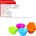 plastic ice cream bowl with straw 0.3L 0.45L 0.6L